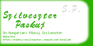 szilveszter paskuj business card